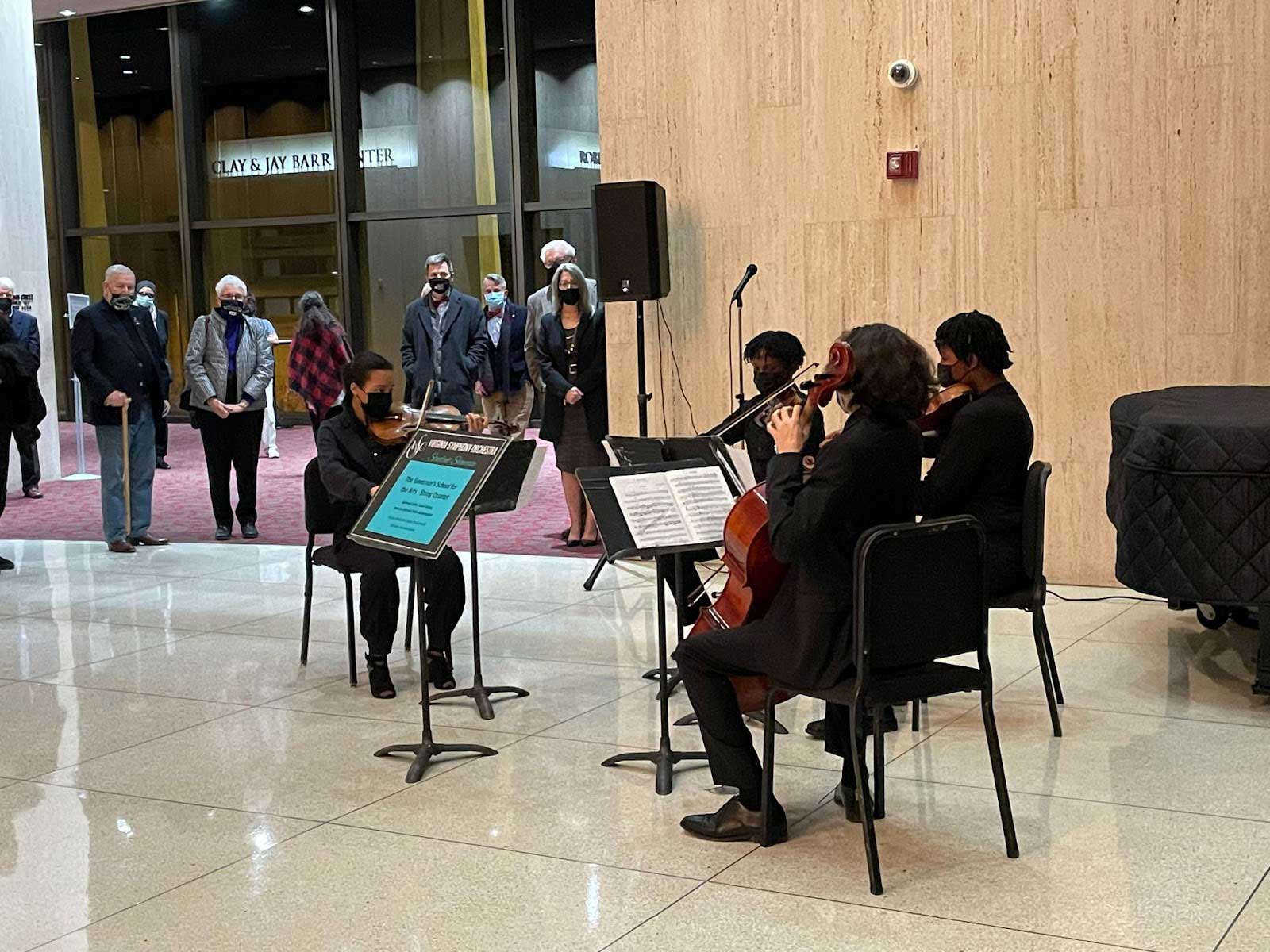 Governor's School for the Arts String Choral plays at the Chrysler